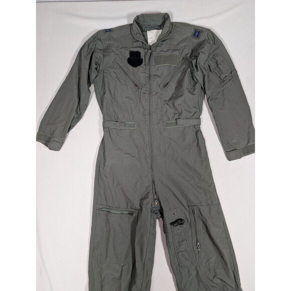 US Military Captain Flyers Coverall Fire Resistant Flight Suit CWU-27/P 40L - Picture 4 of 11